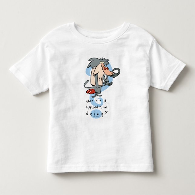 Camiseta Infantil O que é que eu deveria estar fazendo?™ (Frente)