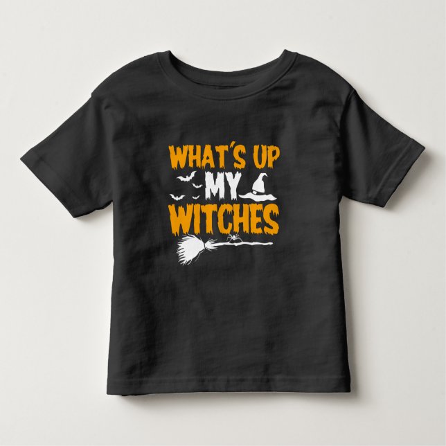 Camiseta Infantil O que há com as minhas bruxas? | Halloween (Frente)