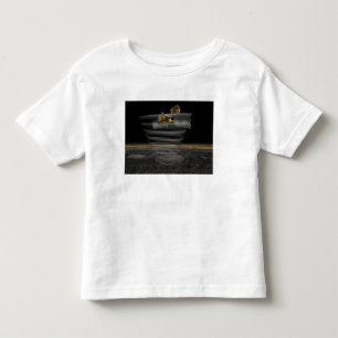 Camiseta Infantil O radar de Mars Reconnaissance Orbiter no trabalho