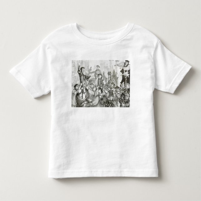 Camiseta Infantil O Recantation do arcebispo Cranmer (Frente)