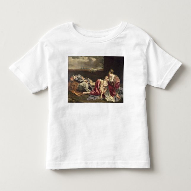 Camiseta Infantil O resto no vôo em Egipto, 1628 (Frente)