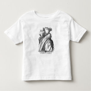 Camiseta Infantil O retrato de João Calvino envelheceu 53, 1564