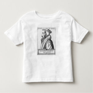 Camiseta Infantil O retrato de João Calvino envelheceu 53, 1564