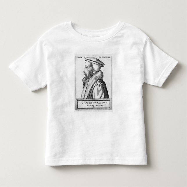 Camiseta Infantil O retrato de João Calvino envelheceu 53, 1564 (Frente)