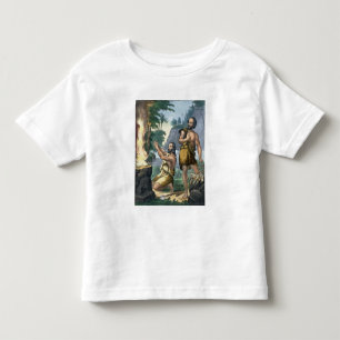 Camiseta Infantil O sacrifício de Cain e de Abel, de um impressão 