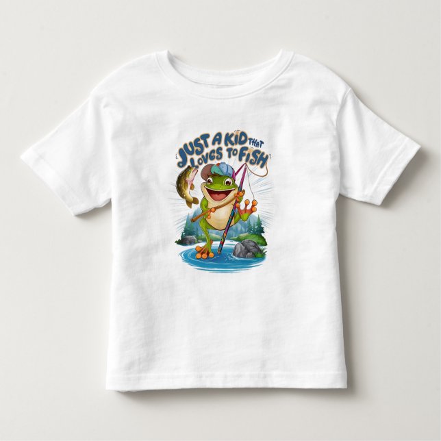 Camiseta Infantil O Sapo Angler: Uma Tremor Reproduzível sobre Pesca (Frente)