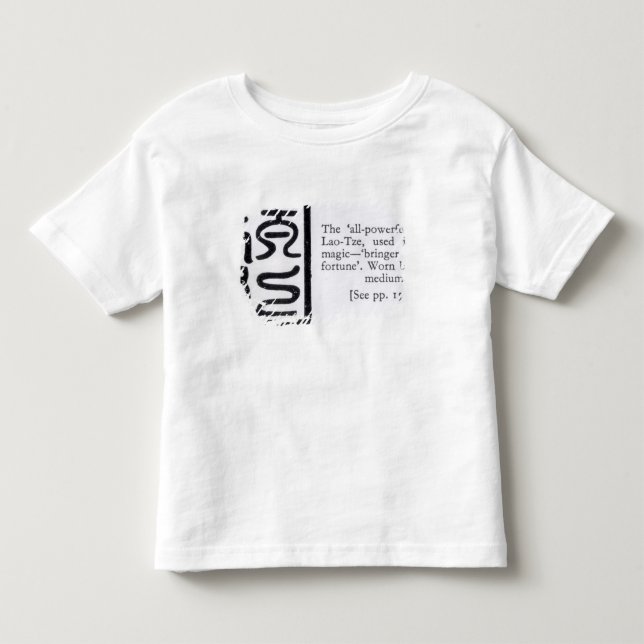 Camiseta Infantil O selo "todo-poderoso" do lao-Tze (Frente)