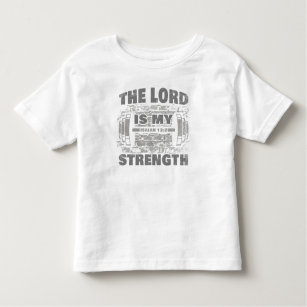 Camiseta Infantil O Senhor é a minha força Isaiah 12:2 Christian T-