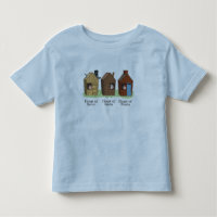 O t-shirt de três miúdos pequenos dos porcos