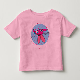 Camiseta Infantil O t-shirt engraçado do miúdo do design do gato e