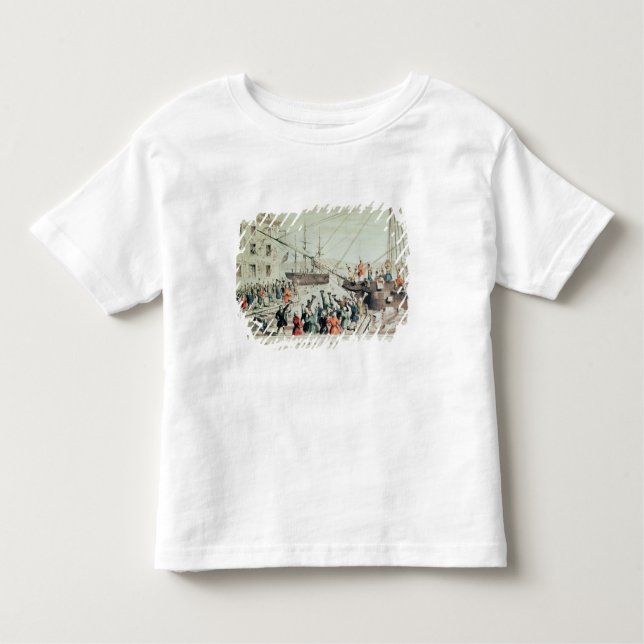 Camiseta Infantil O tea party de Boston, 1846 (Frente)