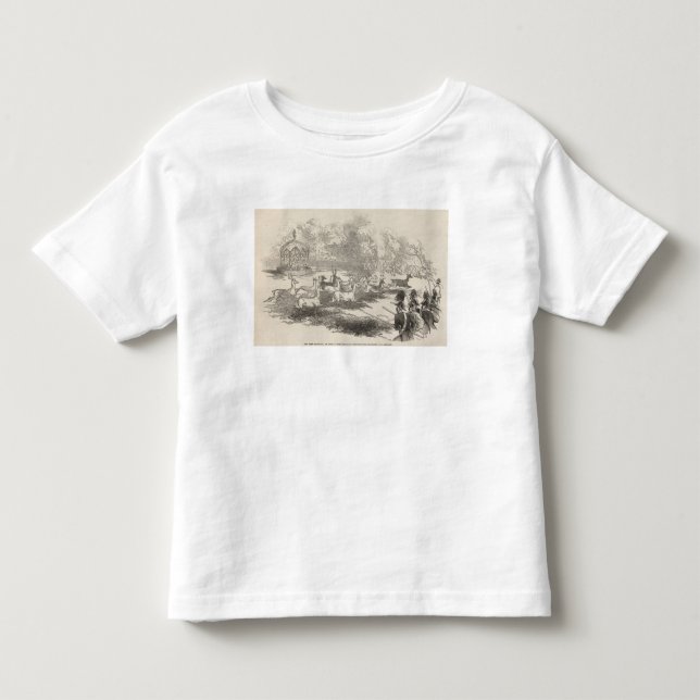 Camiseta Infantil O tiro dos cervos em Gotha (Frente)