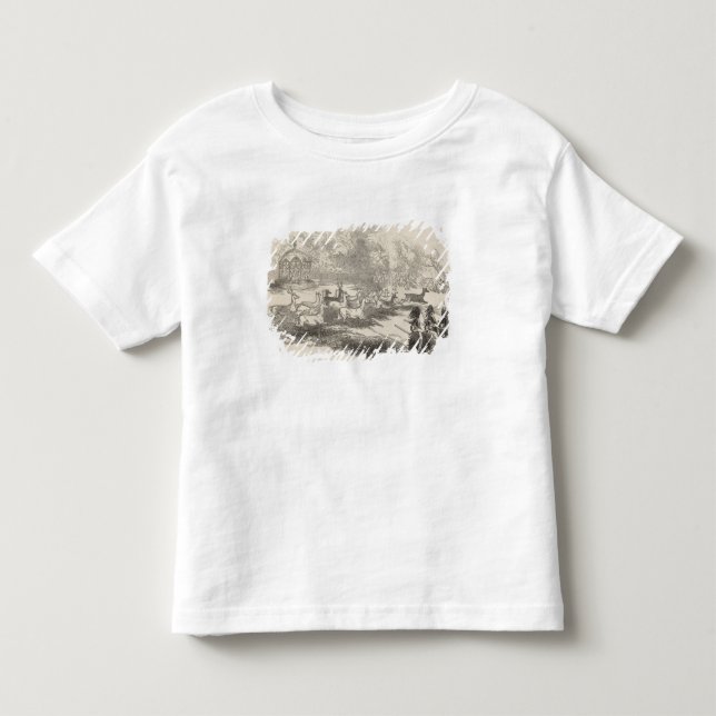Camiseta Infantil O tiro dos cervos em Gotha (Frente)