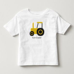 Camiseta Infantil O trator amarelo apenas adiciona o nome