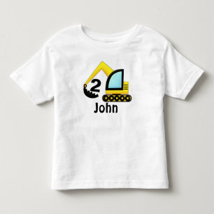 Camiseta Infantil Ò trator personalizado do caminhão da construç