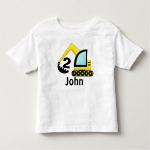 Camiseta Infantil Ò trator personalizado do caminhão da construção