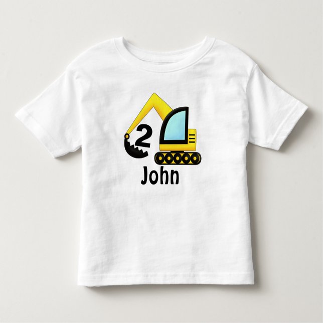 Camiseta Infantil Ò trator personalizado do caminhão da construção (Frente)