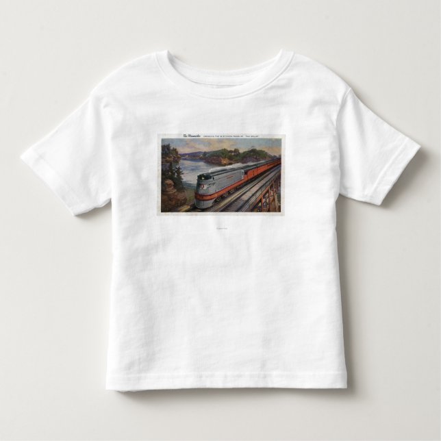 Camiseta Infantil O trem da aerodinâmica de Hiawatha (Frente)