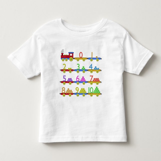 Camiseta Infantil O trem do número (Frente)