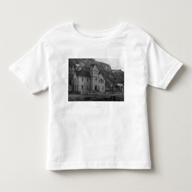 Camiseta Infantil O tribunal em Skagway, fotografia de Alaska (Frente)