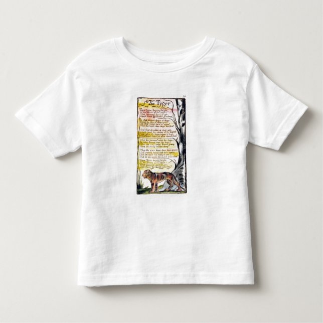 Camiseta Infantil "O Tyger", placa 36 (Bentley 42) (Frente)