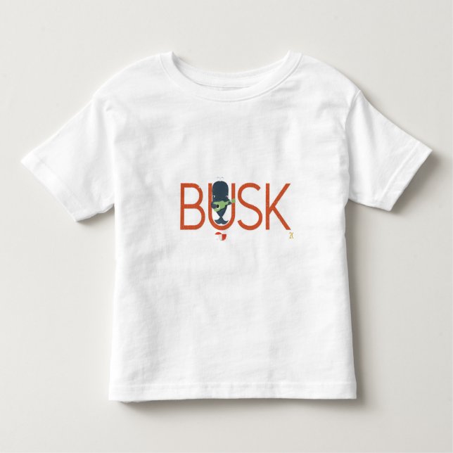 Camiseta Infantil O Ukelele Whaley de Busk da praia (Frente)