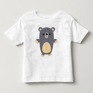 Camiseta Infantil O urso azul grande dos desenhos animados caçoa o