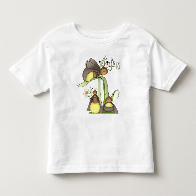 Camiseta Infantil O vaga-lume bonito desinseta o inseto amarelo dos (Frente)