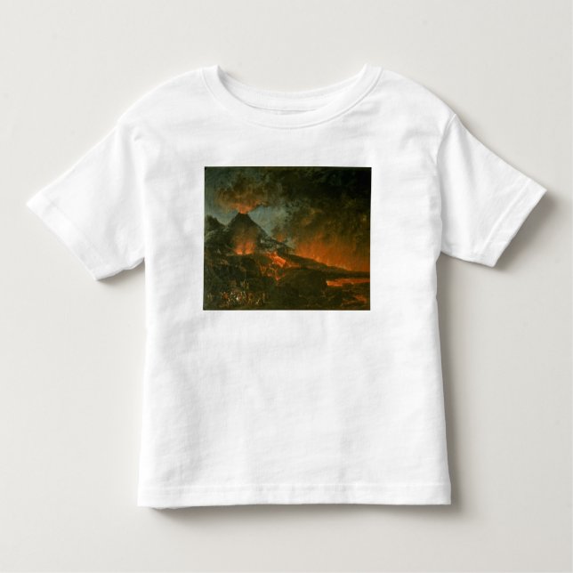 Camiseta Infantil O Vesúvio que entra em erupção (Frente)