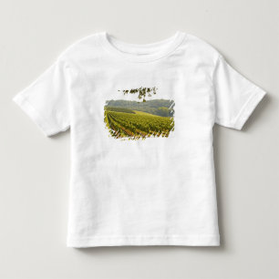 Camiseta Infantil O vinhedo e um vale com uma floresta -