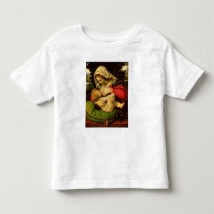 Camiseta Infantil O Virgin do coxim verde, 1507-10