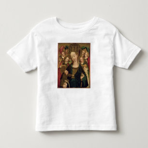 Camiseta Infantil O Virgin e a criança com anjos
