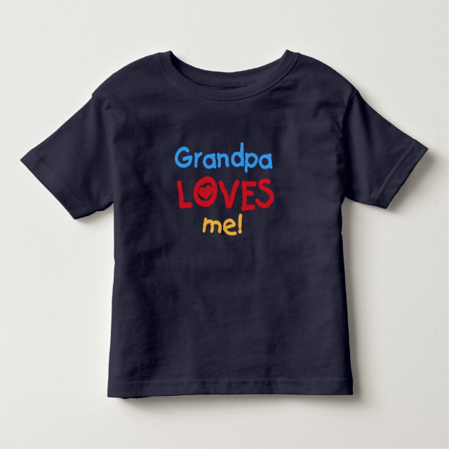 Camiseta Infantil O vovô ama-me (Frente)