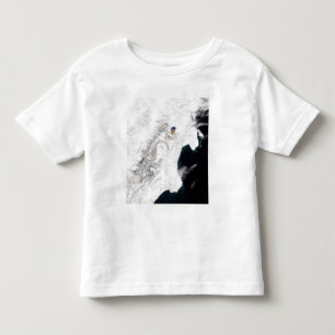 Camiseta Infantil O vulcão de Shiveluch em Kamchatka Krai, Rússia