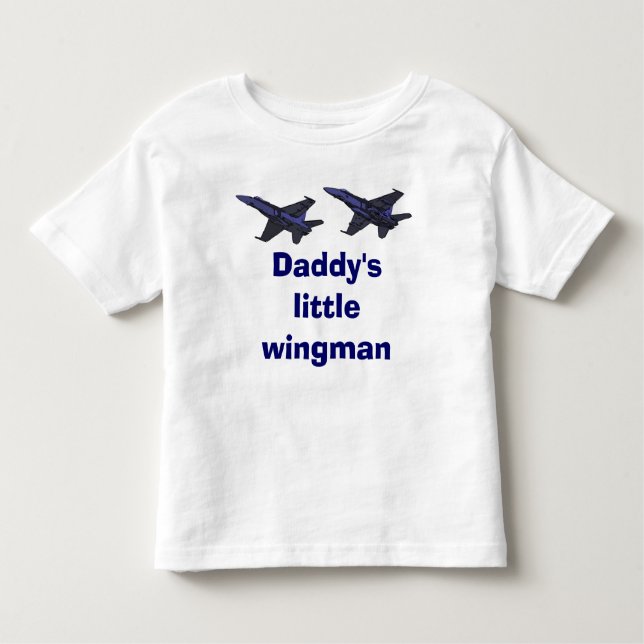 Camiseta Infantil O Wingman pequeno do pai (Frente)