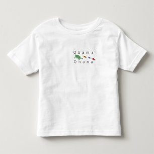Camiseta Infantil Obama Ohana ('família' havaiana) tartaruga crian