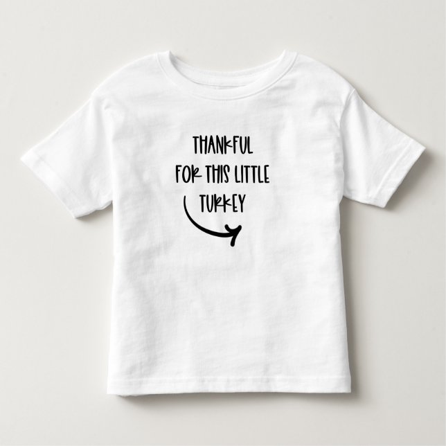 Camiseta Infantil Obrigado por este pequeno Dia de Ação de Graças (Frente)
