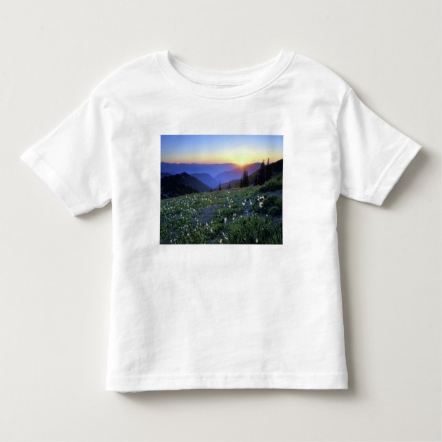 Camiseta Infantil Obstruciton Point Sunset, Olimpiadas NP, WA, EUA (Frente)