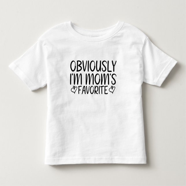 Camiseta Infantil Obviamente eu sou a mãe favorita (Frente)