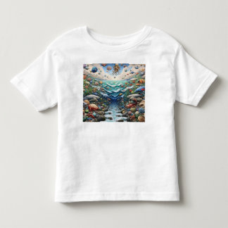 Camiseta Infantil Ocean Symphony: Um Mundo Subaquático Vibrante"