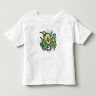 Camiseta Infantil Octopus Avocado Engraçado