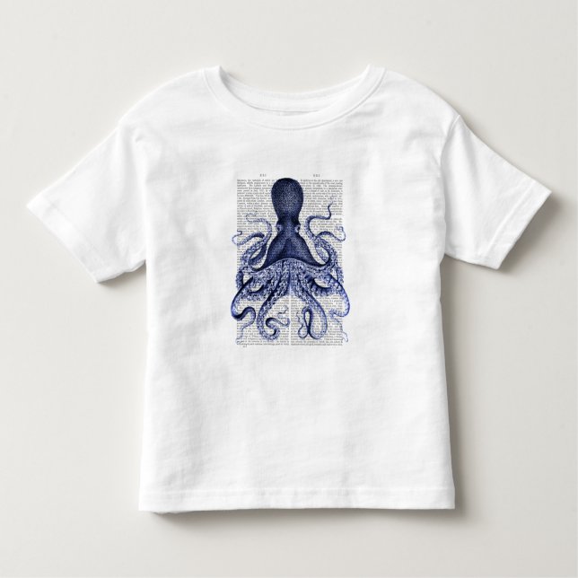 Camiseta Infantil Octopus azul (Frente)