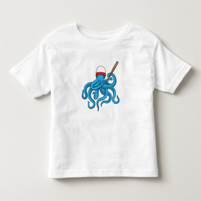 Camiseta Infantil Octopus Baco-beisebol (Frente)