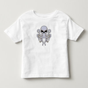 Camiseta Infantil Octopus com 8 Braços e Crânio