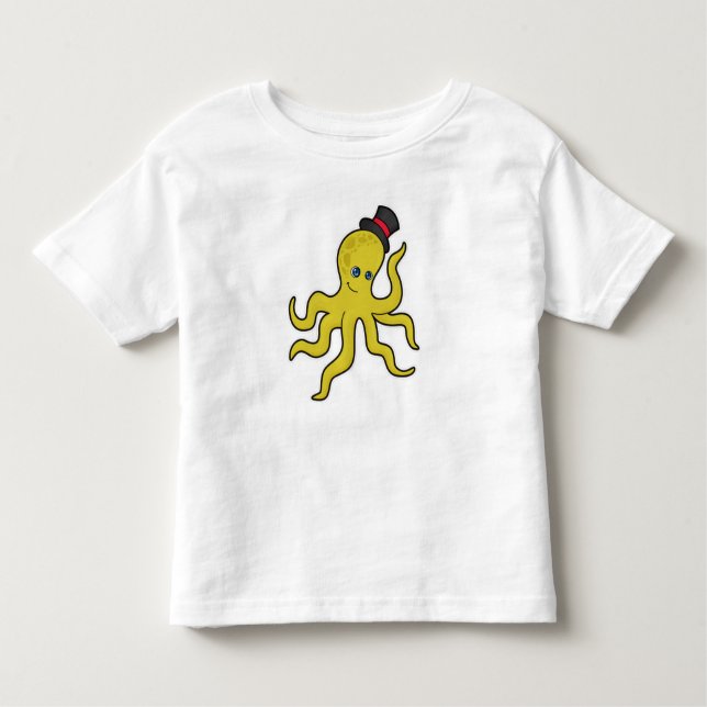 Camiseta Infantil Octopus com chapéu (Frente)