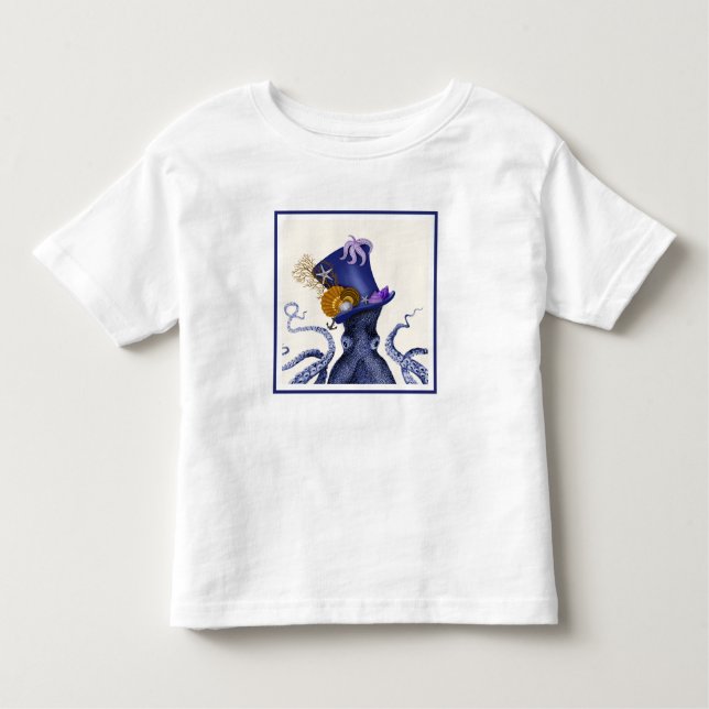 Camiseta Infantil Octopus com chapéu náutico (Frente)