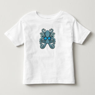 Camiseta Infantil Octopus com óculos de sol