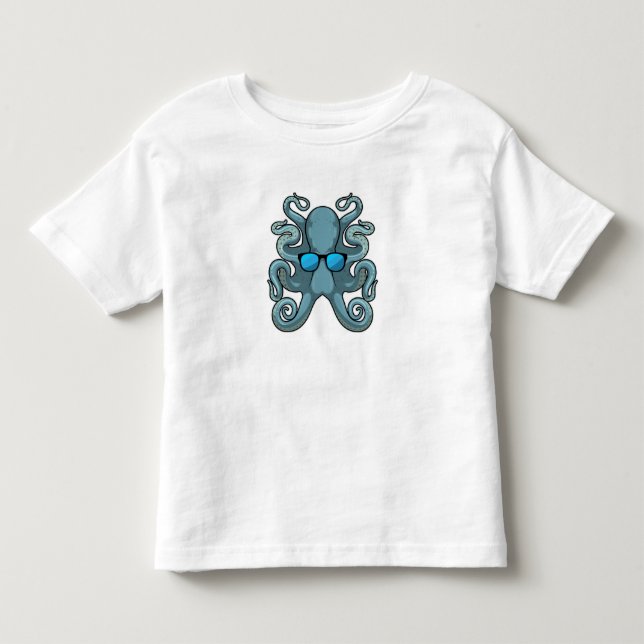 Camiseta Infantil Octopus com óculos de sol (Frente)