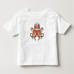 Camiseta Infantil Octopus como astronauta