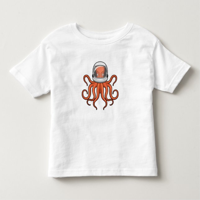 Camiseta Infantil Octopus como astronauta (Frente)
